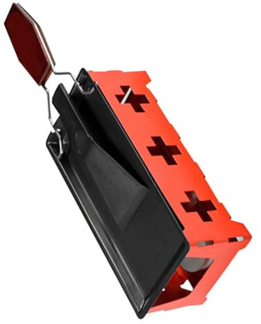 PRETYZOOM 1set Mini Grill per Formaggio Non Appiccicoso Utensili da Cucina per Grigliate all Aperto con Supporto Rosso Teglia da Forno e Piccola Spatola Rosso Manico Legno per Fonduta di