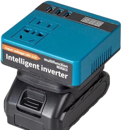 Sghtil Centrale elettrica portatile, inverter di batteria, trasformatore di batteria intelligente con display corrente, adattatore per caricabatterie, presa alimentata a batteria per il campeggio