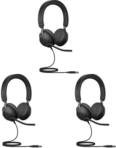 Jabra Evolve2 40 SE - Kabelgebundenes Stereo-Headset mit Geräuschunterdrückung und 3-Mikrofon-Technologie - USB-A-Kabel - für MS Teams Zertifiziert, auch mit Anderen Plattformen kompatibel - Schwarz