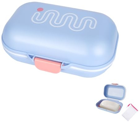 Seifendose Reise, Gelb/Grün/Blau Seifenbox Reise mit Seifenbeutel, Klein Versiegelt und Auslaufsicher Seifendose Rund Mit Abtropfgitter Für Badezimmer, Fitnessraum, Camping (Blau)