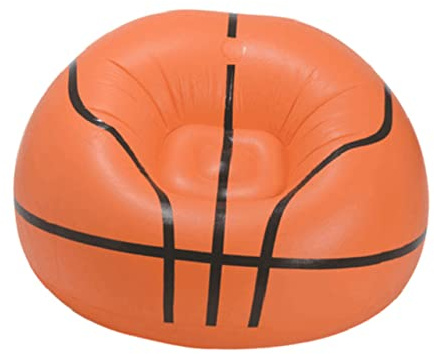 Hemobllo 1 Pièce Canapé Gonflable Portable Fauteuil Air Lazy Couch Style Basketball pour Activités Extérieures Loisirs