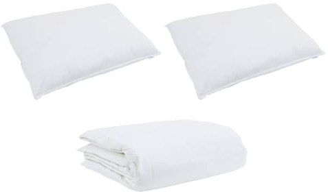 vidaXL Copriletto Lussuoso Bianco 200 x 220 cm con Riempimento in Piuma D'Oca, Rivestimento in Cotone 100%. Morbido, Traspirante e Lavabile in Lavatrice. Perfetto per L'Estate – Accogliente, Caldo e