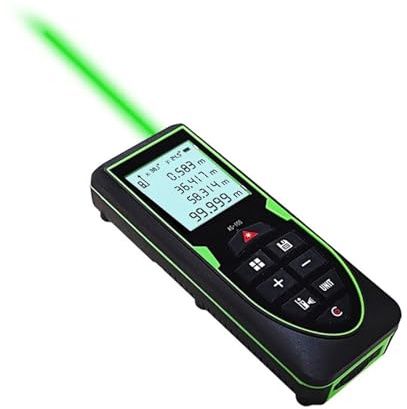 Télémètre laser/r avec laser vert puissant 70 m 100 m 120 m Télémètre rechargeable avec affichage d'angle Ruban à mesurer(70m)