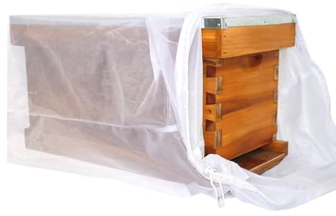 Gazocua Bienenstock Paket Netzbeutel | Mit Zugband Und Atmungsaktiv Für Gartenbedarf - Imkerei Transport BienenTasche - Für Garten Fondant Hof Terrasse Rasen Farm Aufzucht Outdoor