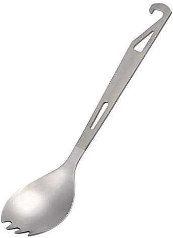 Spork - Cuchara multifunción para camping, tenedor de cuchara con abrebotellas para viajes al aire libre, picnic, tenedor de cuchara al aire libre