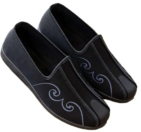 SXTYYH Traditionella Kinesiska Tai Chi-Skor Andningsbart Nät Hål Fritid Kung Fu Skor & Kampsportskor Lätta Retro Gamla Peking Tygskor(39EU)
