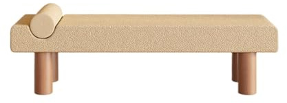 ZxbingUK-2025 End of Bed Fabric Long Wooden Shoe-changing Bench Bedroom Bed end Walk-in Closet Upholstered Sofa(XS)