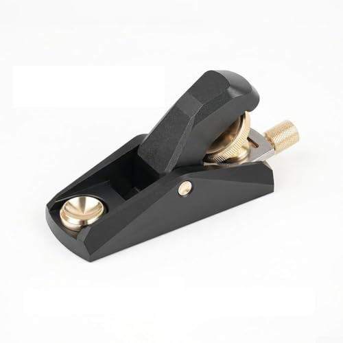 Cepillo de bloque de ángulo bajo, construcción de aleación de aluminio, boca ajustable para afeitado de madera, ideal para carpintería y modelos en miniatura (C)
