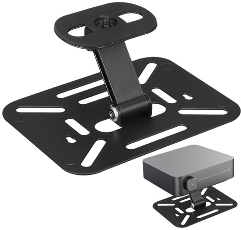 GALPADA Foldable Metal Projector Table Stand Multiangle Adjustment and Quick Folding for Travel and Outdoor Gatherings, Portable Projector Mount Brackets in Black