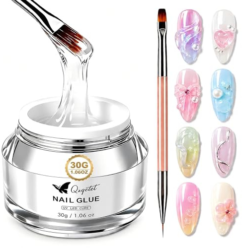 3D Nail Gel 30g mit Nail Art Pinsel – Sculpting für 3D Blumen kein HEMA&TPO | Professionelles Relief Designs & Kreative DIY Nail Art, UV/LED Gel Maniküre