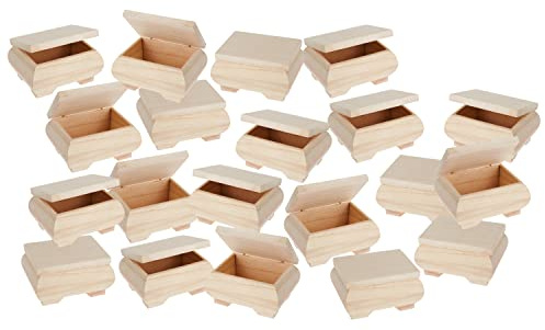 VBS XXL Holzkästchen Bauchig 11x6x8cm mit Deckel Holz natur Miniatur Basteln DIY Deko