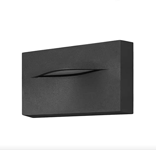 FORLIGHT Aplique de Pared LED Rectangular para Señalización de Caminos y Rodapiés, Luz Neutra 4000K, Diseño Moderno, Color Gris Urbano, Iluminación Eficiente y Duradera