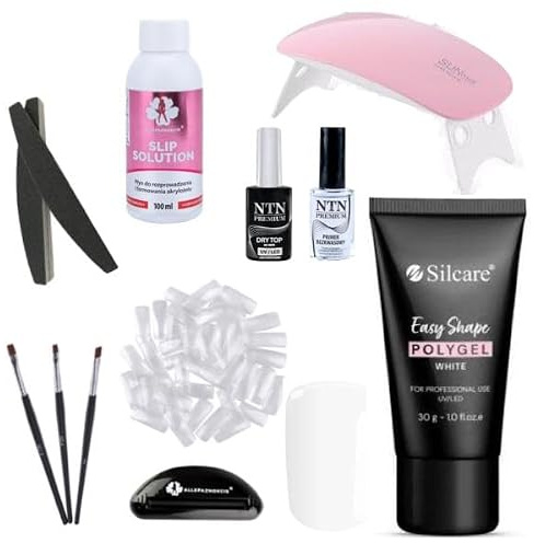 11st Acrylic Gel - Poly Builder Gel Kit med Led-lampa - White