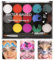 Peinture Corporelle pour Le Visage, Palette de Maquillage Enfants, Ensemble de palette de maquillage, Face Painting Party, 15 Couleurs, pour Halloween, Noël, Carnaval, Soirées à Thème