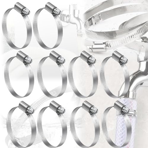 Weploda 10 Pezzi Fascette Stringitubo Regolabile 25-40 mm Acciaio Inox 304, Fascetta Morsetto Stringitubo, Metalliche Fascette a Vite, Fascette Stringitubo a Vite, per Tubi Gas, Acqua, Condotti