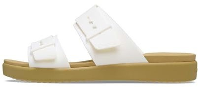 Crocs Brooklyn Buckle Low, Sandali Donna, Abbronzatura Gesso, 41/42 EU