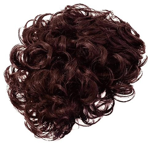 NOLITOY Peluca Peluquin Para Hombre Corta Esponjosa Estilo Peludo Postizo Sintético