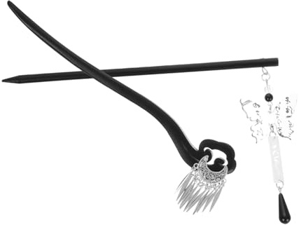 SAFIGLE 2 Horquillas Para El Pelo Tocados Horquillas Francesas Palitos Para Moños Chinas Accesorios Para El Cabello Hanfu Palillos Japoneses Para El Pelo En