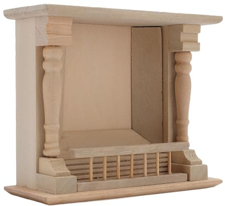 Generic Maison de Poupée échelle 1:12, Cheminée Miniature, Meubles en Bois pour Jeu de Rôle, Jouet