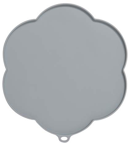 Catit Silikonmatte in Blumenform, wasserdichte Unterlage für Trinkbrunnen, 30cm, grau, 1 Stück (1er Pack)