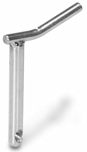 Ama Perno in Acciaio con Maniglia Saldata – Ideale per Attacchi a Tre Punti di Trattori, Diametro 28 mm, Lunghezza Utile 123 mm, Foro per Spina a Scatto