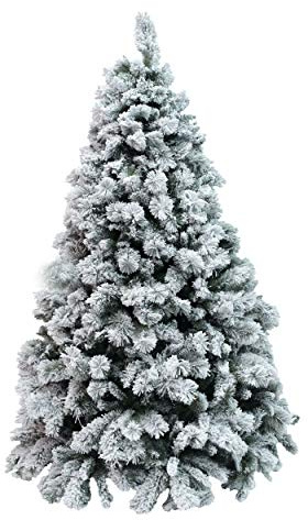 XONE Albero Milton INNEVATO 210 CM | Albero Artificiale Bianco | Albero di Natale con Neve PP+PVC Effetto Aghi di Pino