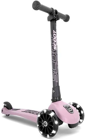 Scoot & Ride Highwaykick 3 LED Scooter Roller Kunststoff/Metall Rose, Maße: ca. 55cm x 15cm x 24cm, 96346