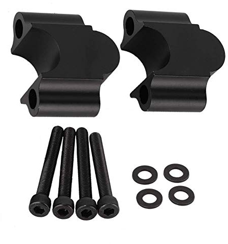 Qiilu Motorcykel Styrsteg 7/8Universal Aluminiumlegering 7/8 22mm Lyftkl?mma Styrst?ng Riser 30mm H?jd Svart f?r Motorcykel ATV Dir Svart