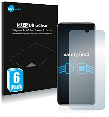 savvies Protector Pantalla para Xiaomi Mi A3 6 Unidades - Película Ultra Transparente