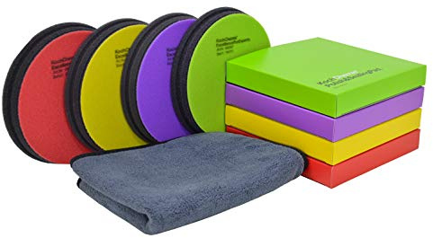 Großes Koch Chemie Politur Set - 5 Teile- Heavy Cut bis Hochglanz (4X Pad 150mm)