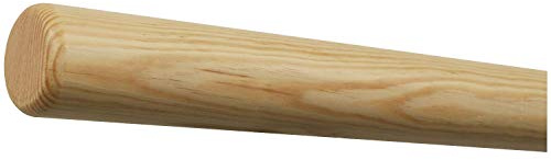 TIBU Kiefer Holz Handlauf Geländer 30-500cm Wandhandlauf Wand Treppe, Länge 1700 mm / 170 cm / 1,7 m und Endstück Radius gefräst