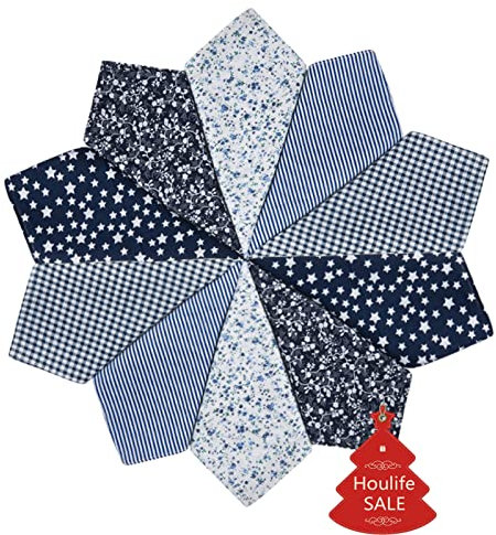 HOULIFE Damen Blumen Taschentücher aus Reiner Baumwolle Schwarz Stofftaschentücher für Alltagsgebrauch 5/10 Stücke 36x36cm Muttertagsgeschenk