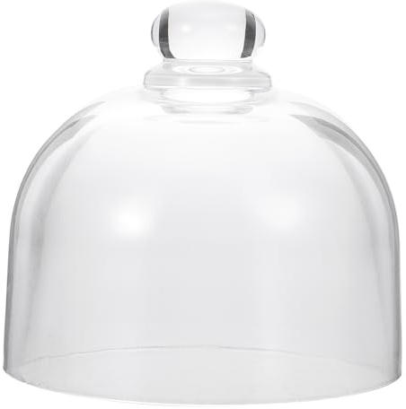 HEALLILY Glass Dome Cloche Clear Bell Jar Display Dome Jar Display Centerpiece for Plants Succulents Fairy Lights Photos Medals 9. 5X9. 5X8. 5CM