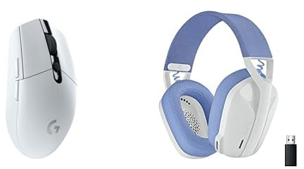 Logitech G305 Lightspeed kabellose Gaming-Maus + Logitech G435 Lightspeed Kabelloses Bluetooth-Gaming-Headset, Weiß