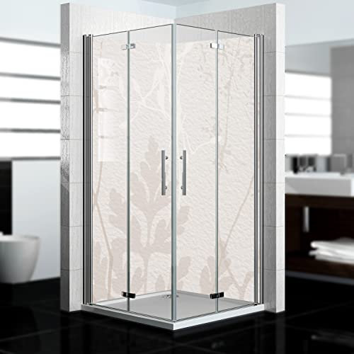 dedeco Pannello posteriore per doccia ad angolo, impermeabile, motivo: arte V7, 2 x 80 x 200 cm, come parte posteriore del bagno per la sostituzione delle piastrelle, come parete decorativa,