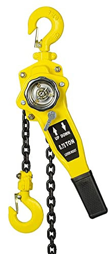 OUUTMEE 1.5T Chain Hoist Manual Arm Chain Hoist 3 M Locking Arm Block 2000 kg Chain Hoist with Pulley for Storage Garages
