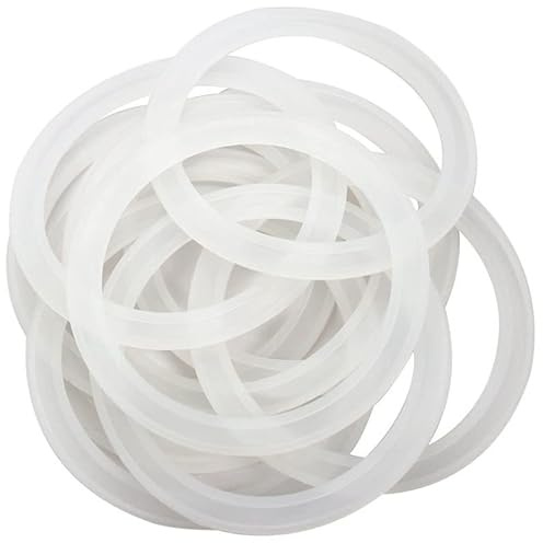 Shinekoo Silikon-Glasdichtungen Dichtungsringe aus Gummi für Einmachgläser mit breiter Öffnung, lecksichere Dichtungen (4 Stück à 86 mm), 4STÜCK 86MM