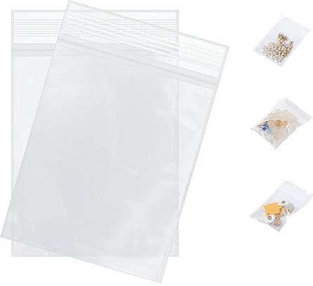 Vinabo Lot de 600 Sachet Plastique Transparent, Sachet Zip Transparent, Sacs à Fermeture, Sachets Plastiques Sacs en Plastiques Transparents Refermables, épaisseur 120 μm (4x6cm)