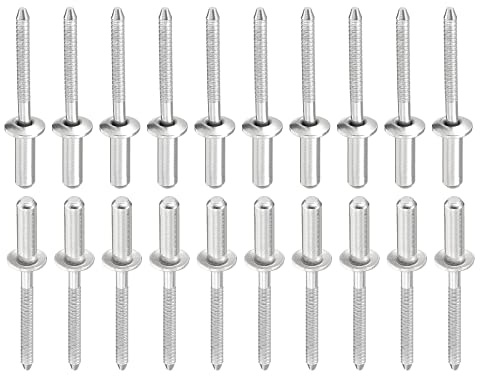 DTGN 4.8mm x 16mm (DxL) Rivetti Ciechi - 25pz - Ottimo per Macchinario Collegamento - 304 Inox Acciaio Cupola Chiuso Terminale Rivetto