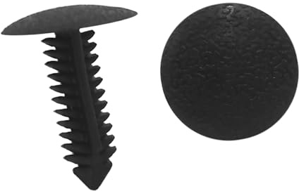 A ABSOPRO Clip di Fissaggio Rivetto per Pannello di Finitura del Rivestimento della Porta dell'Auto, Sostituzione in Plastica Nera da 6mm (Set di 50)