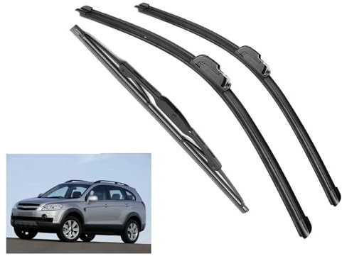 TOYOCC Car Front Rear Wiper Blades Brushes Cutter Accessories J Hook For Chevrolet For Captiva MK1 2006-2018 Windshield Wiper