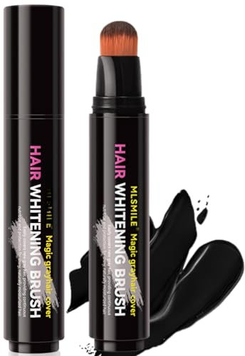 Blending Brush - Root Touch-Up Stick - Hair Root Colour Touch Up - Grey Hair Cover Up - Semi-Permanent Hair Dye Temporary Brush - Waterproof Long Lasting Grey Hair Coverage Beard (Black, 20ml)