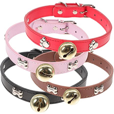 HAPINARY 4 Collari Per Capre Con Campanelli Regolabili, Collari Colorati in Fettuccia Ad Alta Densità Per Allevamento Di Pecore, Bestiame e Mucche, Accessori Anti-smarrimento Per Animali Da Fattoria