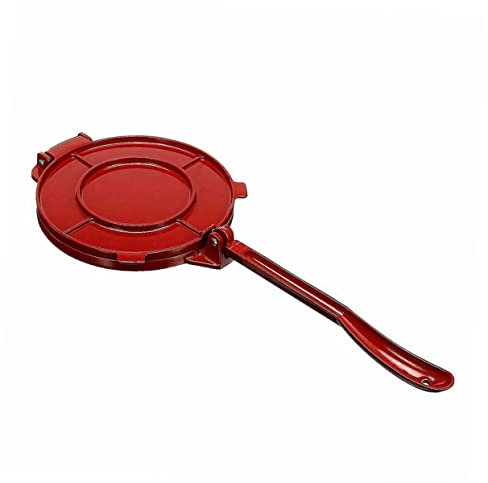 OQHAIR Dough Press Fry Bread De Mujer Metal Dies Sugar Pancakes Presser Flour Tortillas Press Tortilla Cooking Device Tortilla Maker Steel Tortilla Press Steel to Rotate Flat (Red 48X20CM