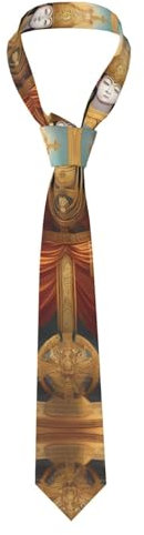 chenfandi Damenkrawatte, ca. 8 cm, bedruckte Krawatte, geeignet für Hochzeit, Party, Geschäft., Schwarz , Einheitsgröße