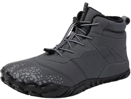 Argumub Chaussures pieds nus pour femme, hiver, chaussures pieds nus, imperméables, pour l'automne et l'hiver, 6801 gris, 39 EU
