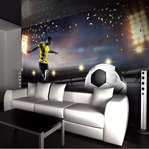 Sports Theme Athletes Playing Football 3D Wallpaper Office Living Room Sofa Bedroom Tv Background Wall Decoration-150cm×105cm