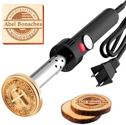 Elektrisches Brandeisen für Holz, Holzbrandeisen personalisiert, benutzerdefinierter Holzbearbeitungs-Stempel mit Logo/Text, temperaturgesteuert, DIY-Holzbrennwerkzeug