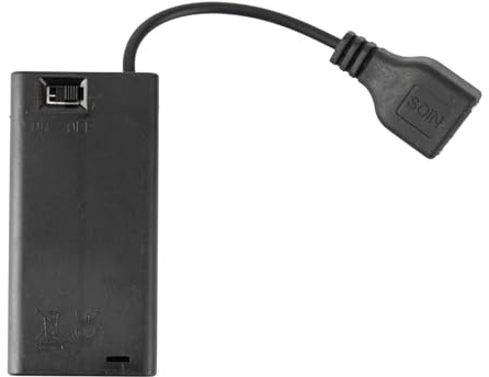 Boîtier de piles AA avec câble USB, boîtier de batterie USB 2/3/4/6/8 emplacements pour piles AA avec commutateurs