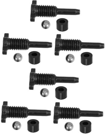 HOMSFOU 6sets Vertical Jack Accessories Oil Seal Steel Ball Release Screw for Hydraulic Jack Automotive Repair Parts Car Maintenance
